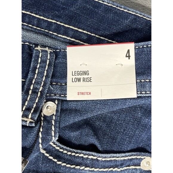 Express Jeans Low Rise Legging Size 4 Womens Medium Wash Blue Denim - Picture 7 of 12